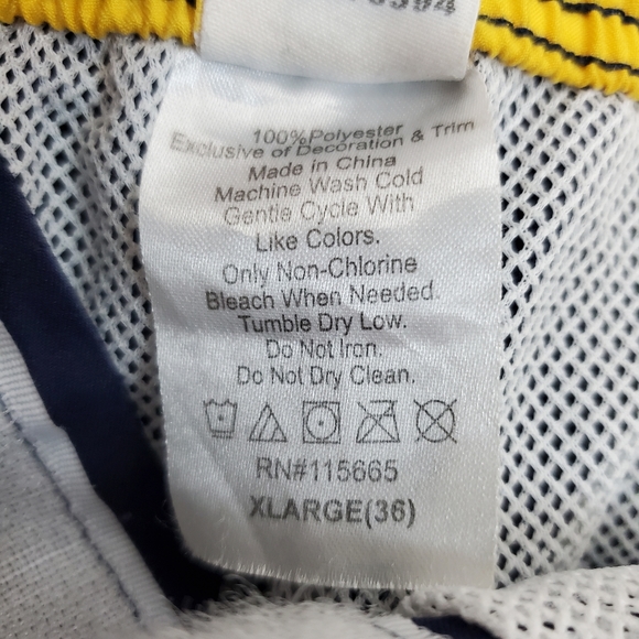 Corona Extra Beer Striped Blue Swim Shorts Size XL Mens Swimwear Beach - Picture 5 of 7